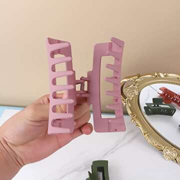 Stylish 6 Pack Medium Claw Clips for Women and Girls