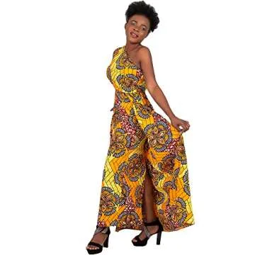 iooiooi Fashion Dresses with Swallow Tail African Women Print Dashiki Dress One Shoulder Long Maxi Dress