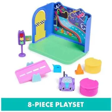 Gabby's Dollhouse, Carlita Purr-ific Play Room with Carlita Toy Car, Accessories, Furniture and Dollhouse Deliveries, Kids Toys for Ages 3 and up