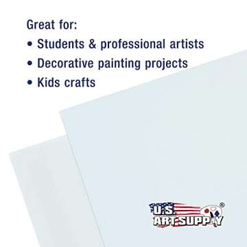 US Art Supply 12 X 12 inch Professional Artist Quality Acid Free Canvas Panel Boards for Painting 12-Pack (1 Full Case of 12 Single Canvas Board Panels)