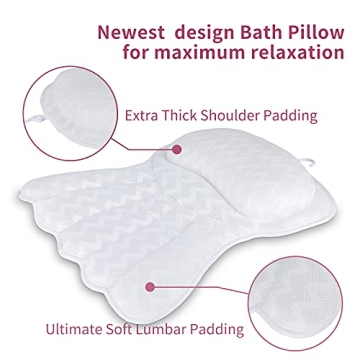 Luxury Bath Pillow with 4D Mesh Technology for Ultimate Comfort