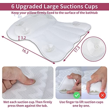 Luxury Bath Pillow with 4D Mesh Technology for Ultimate Comfort