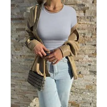 OQQ Womens 2 Piece Shirts Short Sleeve Crew Neck Ruched Stretch Fitted Tee Shirts Crop Tops Black Grey