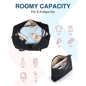 BAGSMART Travel Duffle Bag: Stylish Multi Pocket Carry On for Women