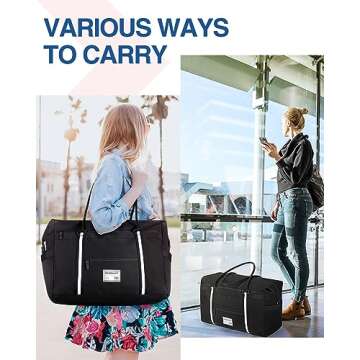 BAGSMART Travel Duffle Bag for Women | Multi Pockets Design