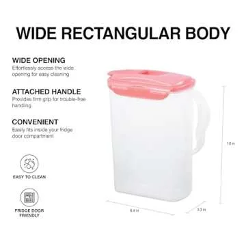 LocknLock Aqua Fridge Door Water Jug BPA Free 3 Quarts