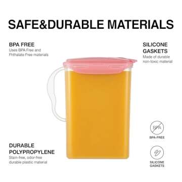 LocknLock Aqua Fridge Door Water Jug BPA Free 3 Quarts