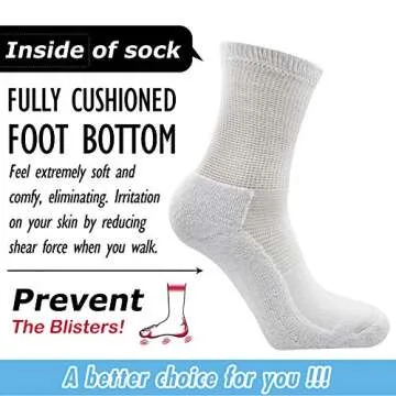 Comfortable Diabetic Thick Cushion Socks for Men & Women