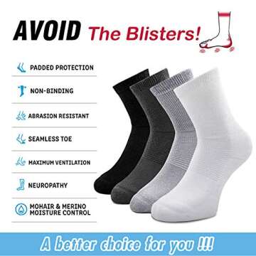 Comfortable Diabetic Thick Cushion Socks for Men & Women