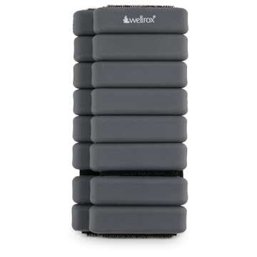 Wellrox Weighted Bangles – Adjustable Ankle and Wrist Weights for Women & Men – Set of 2 Ankle W...