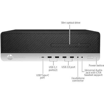 HP EliteDesk 800 G3 i5 Desktop PC 16GB RAM Renewed