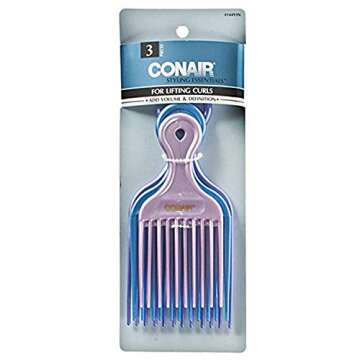 Conair 14493z Pro Styling Hair Lift Combs - Perfect for Curls & Volume