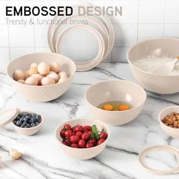 COOK WITH COLOR 12 Piece Mixing Bowls with Lids Set