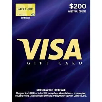 Visa $200 Gift Card (plus $6.95 Purchase Fee)