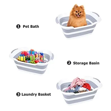 TOLEAD Collapsible Bath Tub for Pets and Laundry