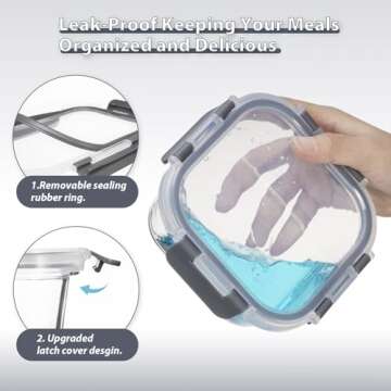 AILTEC 12 Pack Glass Food Storage Containers Set