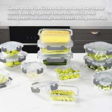 AILTEC 12 Pack Glass Food Storage Containers Set