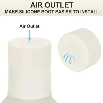 Affute Protective Silicone Boot for Stanley Quencher H2.0 40 30 20 oz & IceFlow Flip 30 20 oz, BPA Free Anti-Noise Anti-Scratch, Stanley Cup Protector Sleeve Cover Boot (Cream)