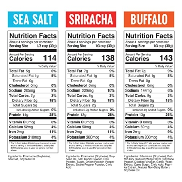 Healthy Dry Roasted Edamame Beans Variety Pack 4 oz