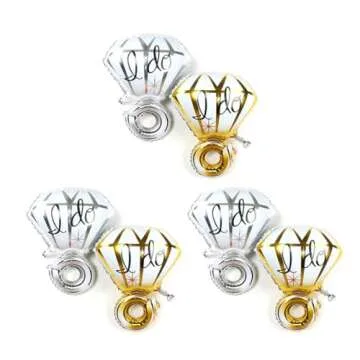 I Do Diamond Ring Foil Balloons for Wedding Decor