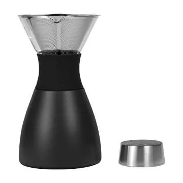 asobu Black Insulated Pour Over Coffee Maker 32 oz