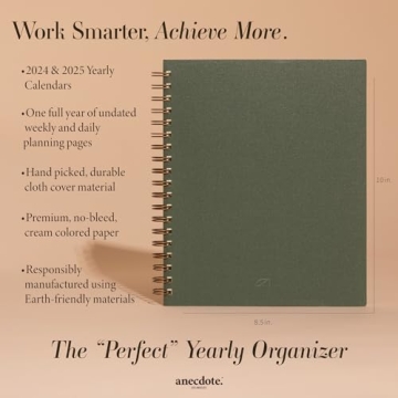 Anecdote 2025 Planner - Stylish A4 Daily Weekly Monthly Planner