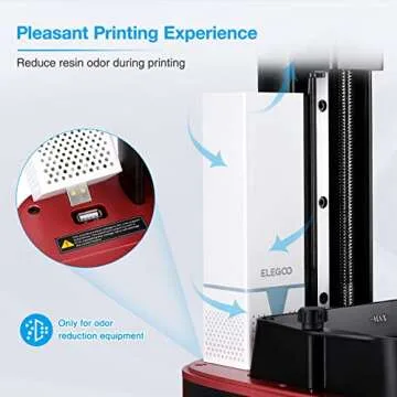 ELEGOO Mars 3 Pro Resin 3D Printer with 6.66 inch 4K Monochrome LCD Screen Odor Reduction Function Fast Printing and High Accuracy 143mm x 89mm x 175mm Large Printing Size