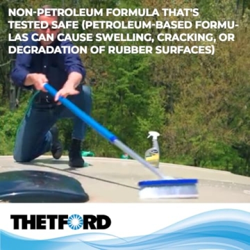 THETFORD Premium RV Rubber Roof Cleaner & Conditioner - Non-Toxic - Non-Abrasive - Biodegardable - 1 Gallon 32513