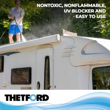 THETFORD Premium RV Rubber Roof Cleaner & Conditioner - Non-Toxic - Non-Abrasive - Biodegardable - 1 Gallon 32513