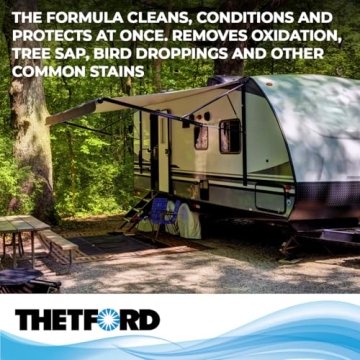 THETFORD Premium RV Rubber Roof Cleaner & Conditioner - Non-Toxic - Non-Abrasive - Biodegardable - 1 Gallon 32513