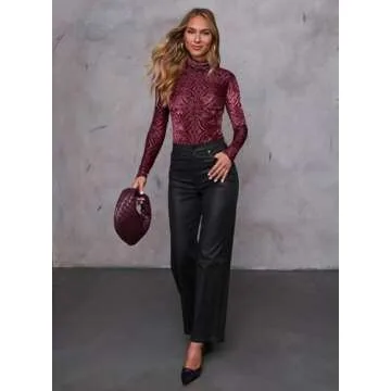 Miduo Velvet Cowl Neck Blouse for Stylish Women