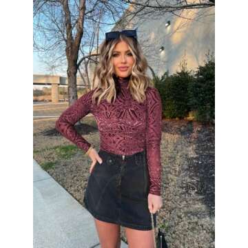 Miduo Velvet Cowl Neck Blouse for Stylish Women