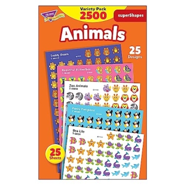 TREND Enterprises Animal Stickers Variety Pack 2500 ct
