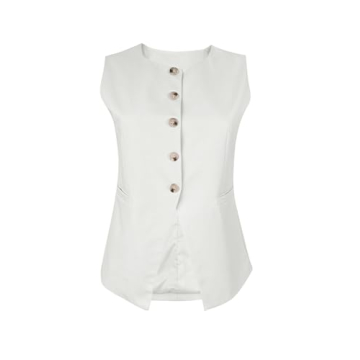 Fallorchid Women's Round Neck Suit Vest - Stylish and Versatile Top