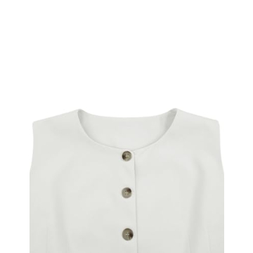 Fallorchid Women's Round Neck Suit Vest - Stylish and Versatile Top