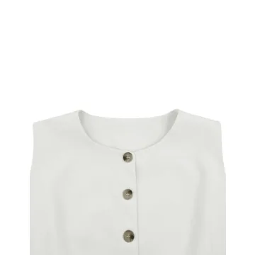 Fallorchid Women's Round Neck Suit Vest - Stylish and Versatile Top