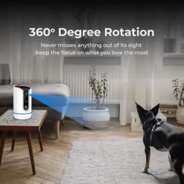 WaggleCam 2K Pet Camera with Treat Dispenser & 2-Way Audio