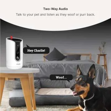 WaggleCam 2K Pet Camera with Treat Dispenser & 2-Way Audio