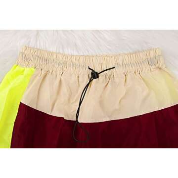 Molilove 2 Piece Outfits for Women Top and Short Skirt Lightweight Windbreaker Set Women Two Piece Outfits Sets, Wine, Medium