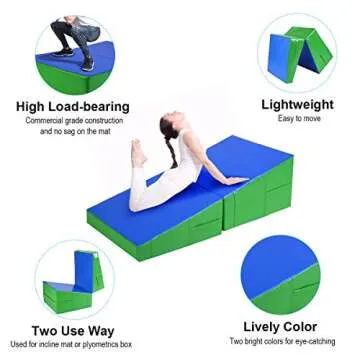 Giantex Incline Gymnastics Mat for Kids - Easy to Store