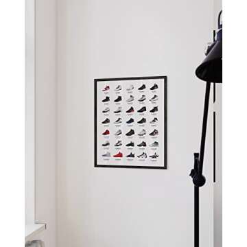 HAUS AND HUES Jordan Sneaker Posters for Guys - Michael Jordan Shoe Cool Wall Art for Bedroom, Dope Hypebeast Sneakerhead Room Decor, (12”x16” UNFRAMED)