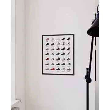 HAUS AND HUES Jordan Sneaker Posters for Guys - Michael Jordan Shoe Cool Wall Art for Bedroom, Dope Hypebeast Sneakerhead Room Decor, (12”x16” UNFRAMED)