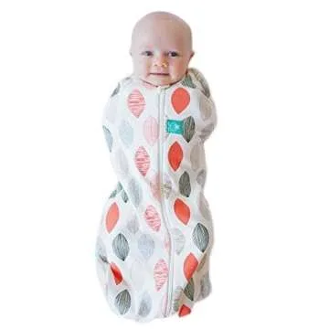ergoPouch 0.2 TOG Cocoon Baby Sleep Sack 3-6 Months, Swaddle Sleeping Bag, Temperature Control Wearable Blanket (Blush Leaf)