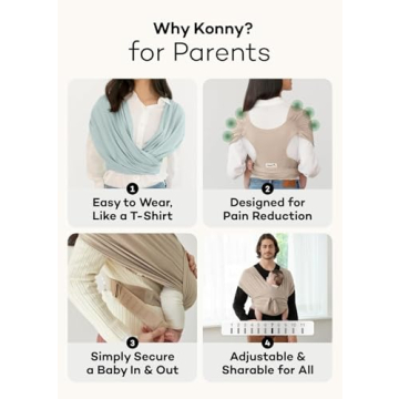 Konny Baby Carrier Flex - Soft, Adjustable, and Comfortable