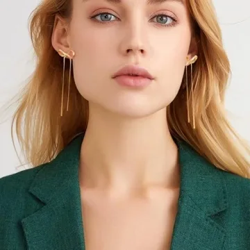 Follome Gold Bow Dangle Drop Earrings for Women