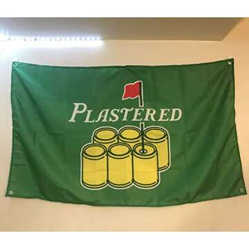 Probsin Plastered Flag Golf 3x5 Feet Banner,Funny Poster UV Resistance Fading & Durable Man Cave Wal...