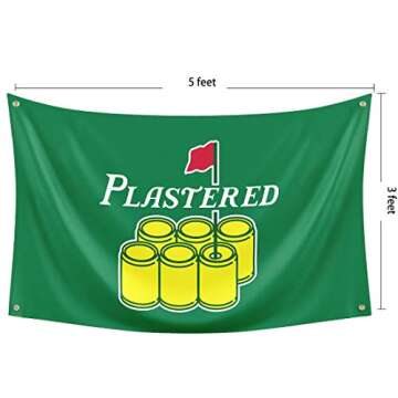 Probsin Plastered Flag Golf 3x5 Feet Banner,Funny Poster UV Resistance Fading & Durable Man Cave Wall Flag with Brass Grommets for College Dorm Room Decor