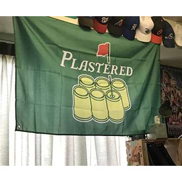 Probsin Plastered Flag Golf 3x5 Feet Banner,Funny Poster UV Resistance Fading & Durable Man Cave Wall Flag with Brass Grommets for College Dorm Room Decor