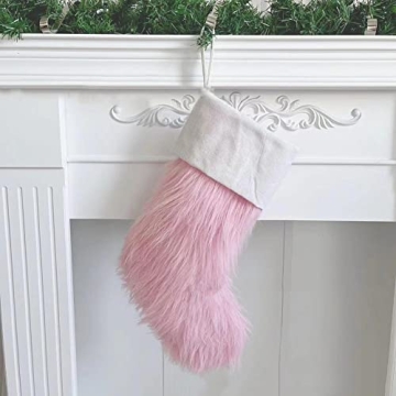 Charming MOONASE Pink Christmas Stockings for Your Holiday Charm