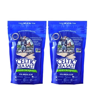 Celtic Sea Salt Fine Ground 1lb Resealable Bags, 2 Count